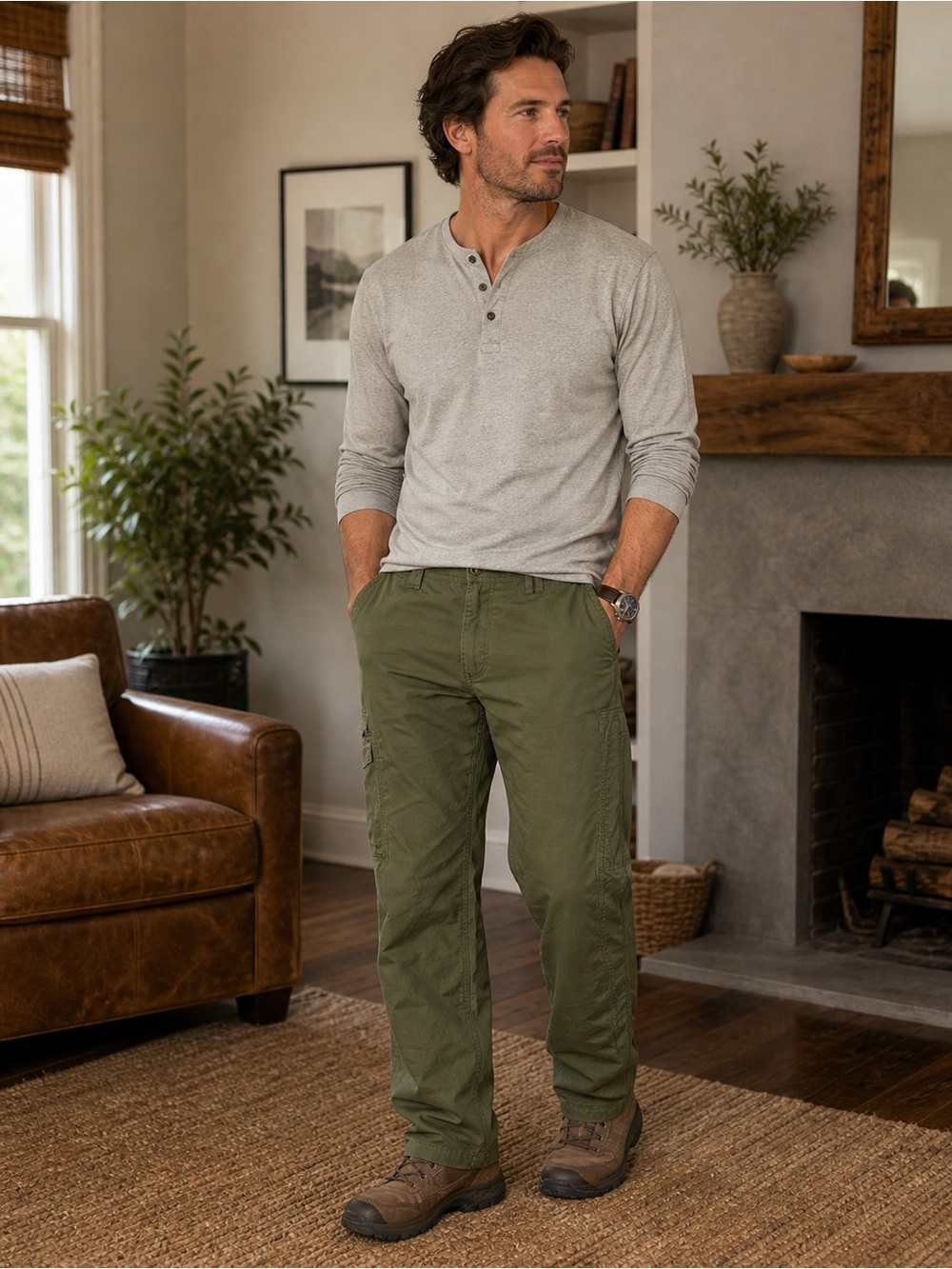 Columbia Omni Shield Green Cargo Pants Mens Size Thirty Four Hiking‎ Outdoor